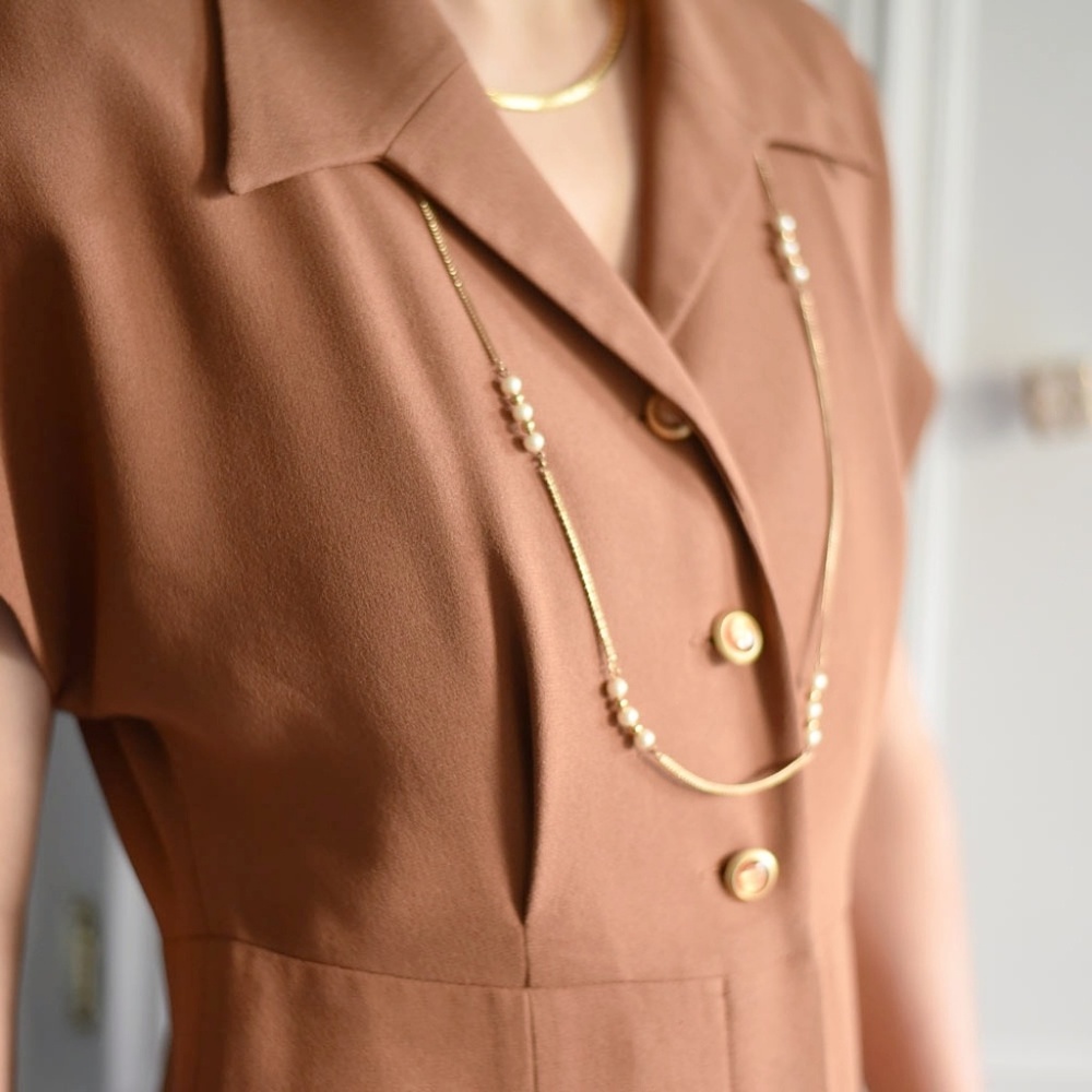 VINTAGE Liz Claiborne 90s Sheath Midi Dress - Picture 3 of 4